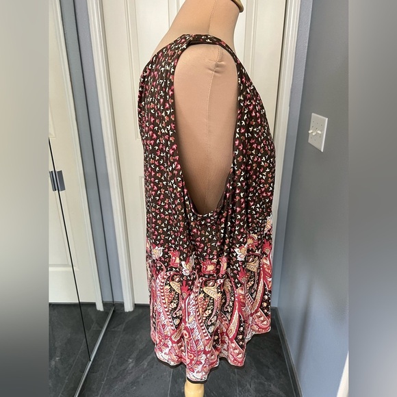 Vintage Talbots Pure Silk Floral Paisley Sleeveless Tank Top - Picture 3 of 8